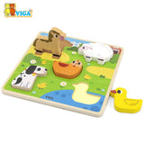 Viga Tactile Puzzle - Farm