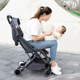 Teknum SLD Travel Lite Stroller With Sunveno Styler Fashion Diaper Bag - Dark Grey