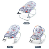Teknum 3-in-1 Rocker/Baby Seat/Recliner With Soothing Music - Party Grey