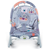 Teknum 3-in-1 Rocker/Baby Seat/Recliner With Soothing Music - Party Grey