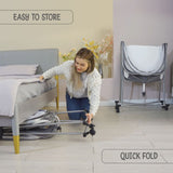 Teknum 3-in-1 Baby Cot/Cradle With Mosquito Net & Wheels - Dark Grey