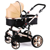 Teknum 3-in-1 Pram Stroller With Sunveno Fashion Diaper Tote Bag - Khaki