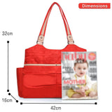 Teknum 3-in-1 Pram Stroller With Sunveno Fashion Diaper Tote Bag - Khaki