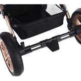 Teknum 3-in-1 Pram Stroller With Sunveno Fashion Diaper Tote Bag - Khaki