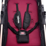 Teknum 3-in-1 Pram Stroller Story, Sunveno Diaper Bag & Hooks - Wine Black