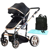 Teknum 3In1 Stroller With Diaper Bag - Black
