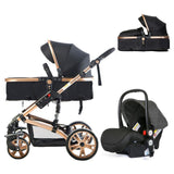 Teknum 4-in-1 Travel System With Car Seat - Black