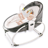 Teknum 5-in-1 Cozy Rocker Bassinet With Awning & Mosquito Net- Grey