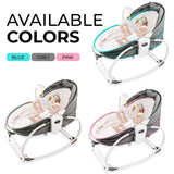 Teknum 5-in-1 Cozy Rocker Bassinet With Awning & Mosquito Net- Pink