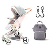 Teknum A1 Pink Stroller With Sunveno Grey Diaper Bag
