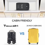 Teknum Air-1 Travel Stroller With Carry Backpack - Black