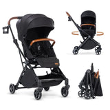 Teknum Compacto Auto Fold 360° Reversible Stroller - Black