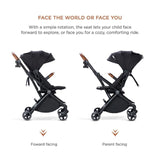 Teknum Compacto Auto Fold 360° Reversible Stroller - Black
