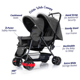 Teknum Double Baby Stroller - Dark Grey