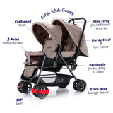 Teknum Double Baby Stroller - Khaki
