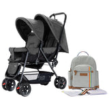 Teknum Double Stroller Combo Set - Dark Grey
