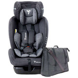 Teknum Evolve 2 Car Seat For 0Y-12Y With Grey Dad'S Diaper Hand Bag - Dark Grey