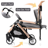 Teknum Explorer Travel Stroller With Diaper Bag And Stroller Hooks - Grey