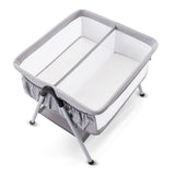 Teknum Fellow 2 Twin Bedside Crib Bassinet - Grey
