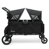 Teknum Fellow Wagon Stroller For 2 Kids With Snack Tray - Black