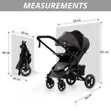 Teknum Reversible Moon Walk Stroller - Black
