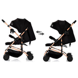Teknum Reversible Trip Stroller With Ace Diaper Bag - Black & Blue