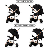 Teknum Reversible Trip Stroller With Ace Diaper Bag - Black