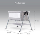 Teknum Sleepzen 2 Bedside Crib Bassinet - Grey
