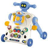 Teknum 3-in-1 Baby Walker Convertible To Learning Table Or Game Panel - Blue