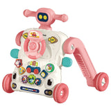 Teknum 3-in-1 Baby Walker Convertible To Learning Table Or Game Panel - Pink
