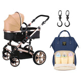Teknum 3-in-1 Story Stroller Khaki with Sunveno Diaper Bag & Hooks