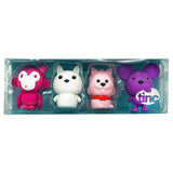Tinc Pink Animal Eraser - Pack Of 4