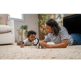 Tiny Love Tiny Rolling Toy George the Lion | Crinkly Mane, Flexible Accordion Body | Encourages Rolling, Crawling & Tummy Time for Babies 3+ Months | Black & White