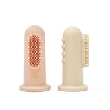 Mushie Finger Toothbrush Blush/Shifting Sand - Laadlee