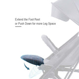 Teknum SLD Travel Lite Stroller Dark Grey With Sunveno Baby Stroller Organizer/Bag - Yellow Wave