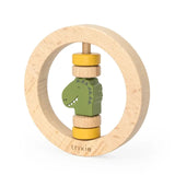 Trixie Wooden Round Rattle - Mr. Dino