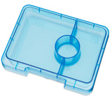 Yumbox 3 Compartments Snack Box - Twinkle Teal Glitter Clear Blue