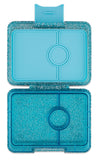 Yumbox 3 Compartments Snack Box - Twinkle Teal Glitter Clear Blue