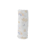 Little Unicorn Deluxe Muslin Single Swaddle - Rainbows & Raindrops