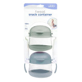 Ubbi Tweat Snack Container Twin Pack - Sage & Blue
