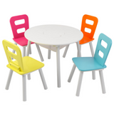 Kidkraft Round Storage Table & 4 Chair Set