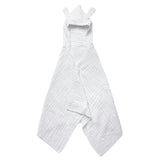 Anvi Baby Hooded Muslin Towel - White Clouds