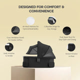 UPPAbaby Bassinet V3 - Jake Charcoal With Carbon Frame