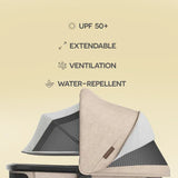 UPPAbaby Bassinet V3 Liam Oat Melange Carbon Frame