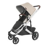 UPPAbaby Cruz V2 Stroller Declan Oat Melange Silver Frame Chestnut Leather