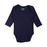 Babies Basic Long Sleeves Romper Bodysuit Pack of 3 - Black, Navy And Grey