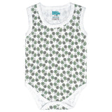 Babies Basic Flowers Printed Sleeveless Romper Bodysuit - Set of 3