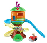 VTech Cocomelon Go! Go! Smart Wheels Treehouse Track Set, Spiral Ramp & Smartpoint Songs