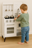 Little Angel Kids Wooden Cooking Kitchen Set – White