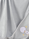 Tiny Hug Adorable Hooded Towel - Grey